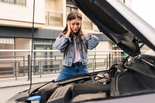 dívka a motor